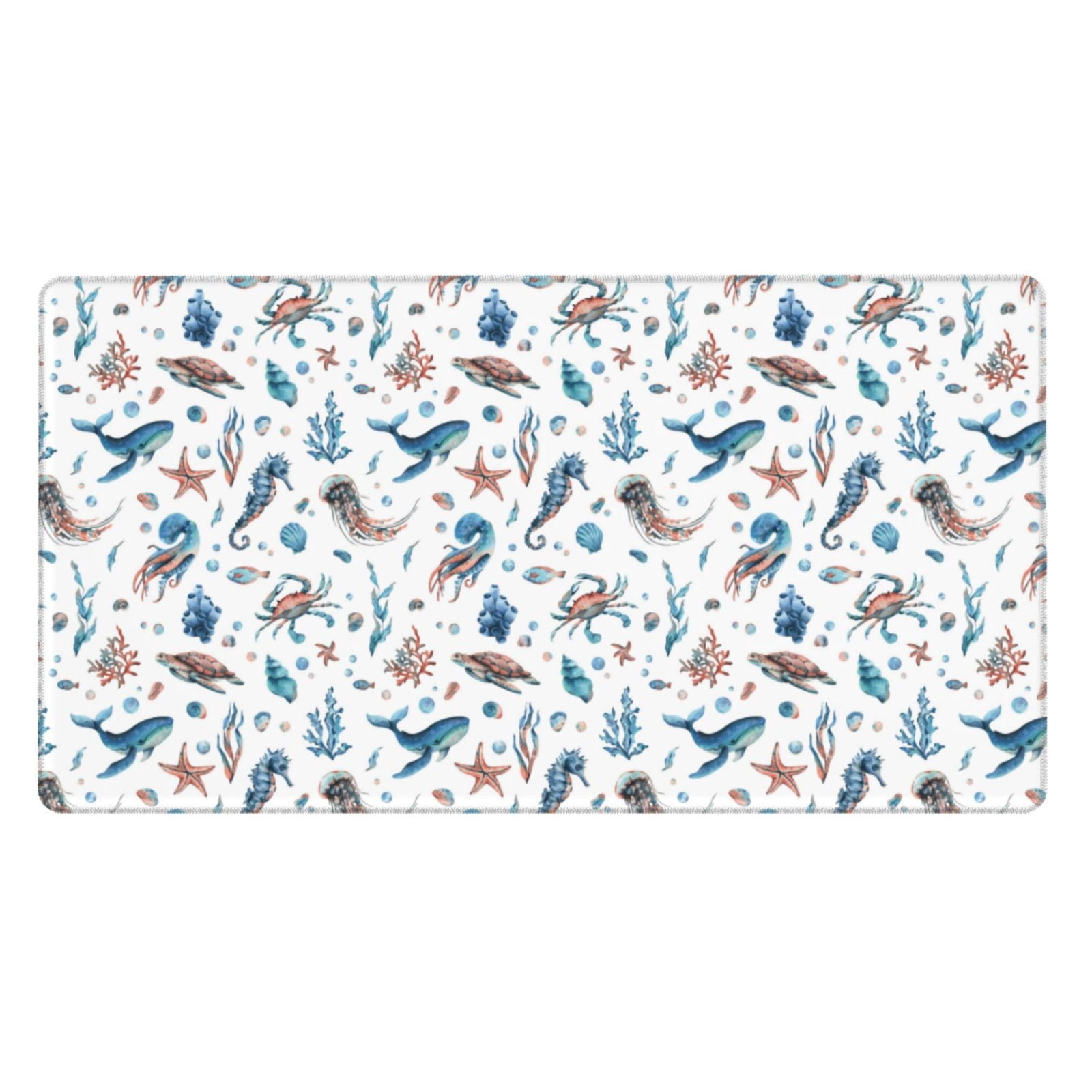 Kdxio Undersea Animals Print Large Gaming Mouse Pad,Non-Slip Base,Water Resist Keyboard Pad for Gamer,Office & Home,29.5 x 15.8 in