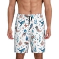 thumbnail image 1 of Kdxio Undersea Animals Print Mens Sleep Shorts Bottoms Soft Comfy Pajama Wear Pants with Drawstring Pockets, 1 of 7