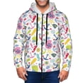 thumbnail image 1 of Kdxio Undersea Seahorse Print Men Hoodies Casual Hoodies for Men with Zip Pockets Full Zip Long Sleeve Sweatshirt Sports Hooded Jacket-Small, 1 of 5