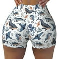 thumbnail image 1 of Kdxio Underwater Animals 1 Print Workout Shorts for Women Seamless Soft Smooth Gym Yoga Scrunch Active Shorts, 1 of 5
