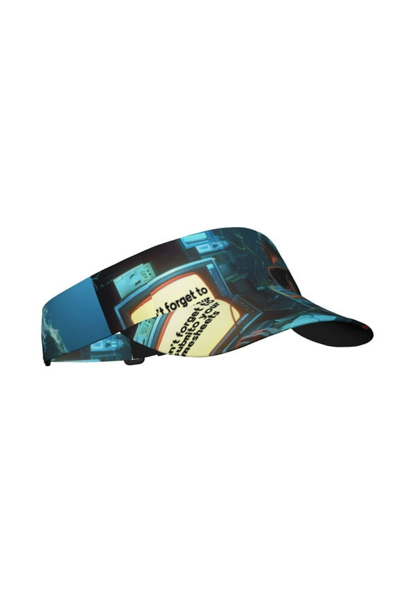 Underwater Office Diver Print Sun Visor Hat Golf Visor Adjustable Velcro Outdoor Sports Cap for Men Women