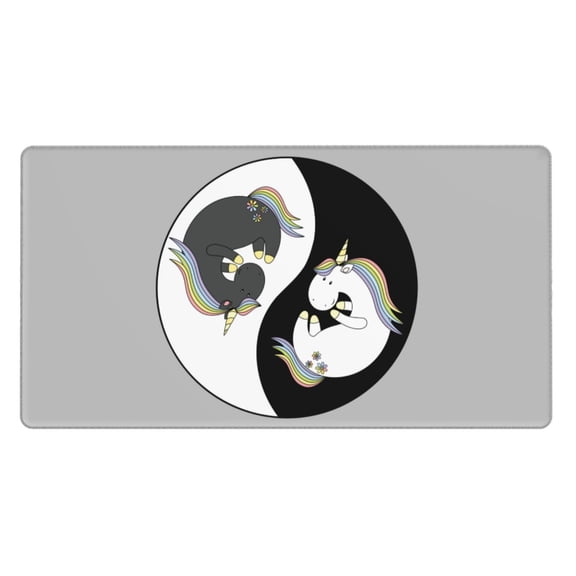 Kdxio Unicorn in Yoga Print Large Gaming Mouse Pad,Non-Slip Base,Water Resist Keyboard Pad for Gamer,Office & Home,29.5 x 15.8 in
