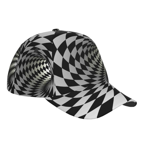 Kdxio Unisex 3D Vortex Illusion Pattern Baseball Cap Unisex Washed Classic Adjustable Hat