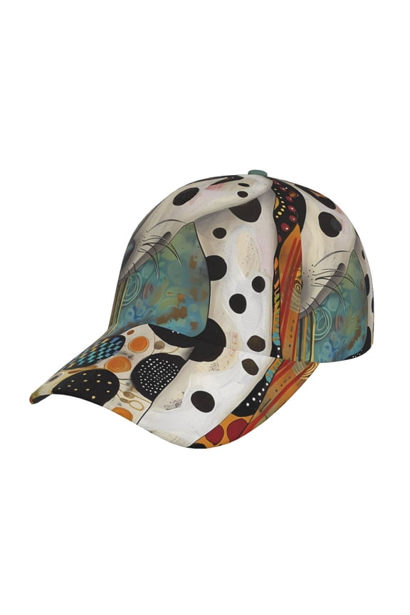 Unisex Abstract Dalmatian Art Pattern Baseball Cap Unisex Washed Classic Adjustable Hat