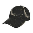 thumbnail image 1 of Kdxio Unisex Abstract Starry Sky Moon Pattern Baseball Cap Unisex Washed Classic Adjustable Hat, 1 of 5