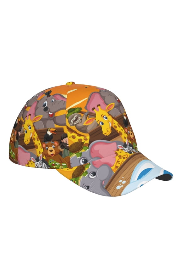 Unisex Animals on Noah's Ark1 Pattern Baseball Cap Unisex Washed Classic Adjustable Hat