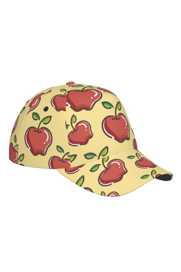 Unisex Apple Pattern Baseball Cap Unisex Washed Classic Adjustable Hat