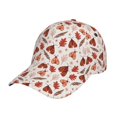 thumbnail image 1 of Kdxio Unisex Autumn Brown Butterfly Pattern Baseball Cap Unisex Washed Classic Adjustable Hat, 1 of 5