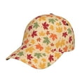 thumbnail image 1 of Kdxio Unisex Autumn Maple Leaves Pattern Baseball Cap Unisex Washed Classic Adjustable Hat, 1 of 5