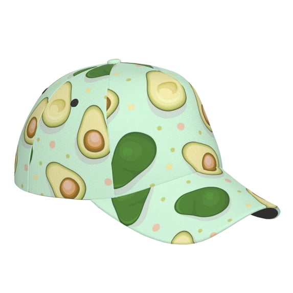 Kdxio Unisex Avocado Pattern Baseball Cap Unisex Washed Classic Adjustable Hat