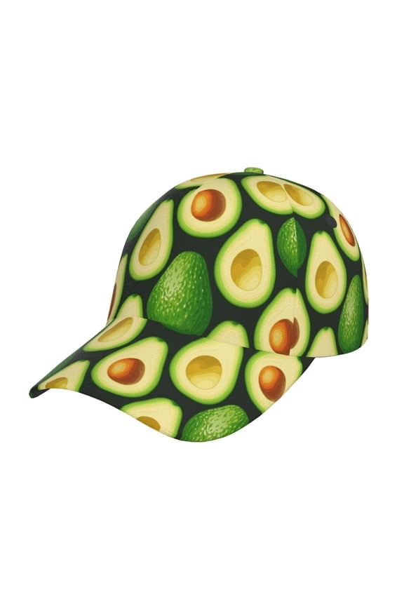 Unisex Avocado Pattern Baseball Cap Unisex Washed Classic Adjustable Hat