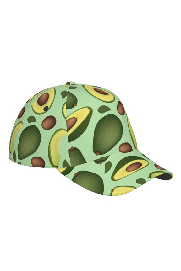 Unisex Avocado With Seeds Pattern Baseball Cap Unisex Washed Classic Adjustable Hat