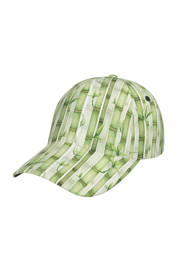 Unisex Bamboo Stems And Leaves Pattern Baseball Cap Unisex Washed Classic Adjustable Hat