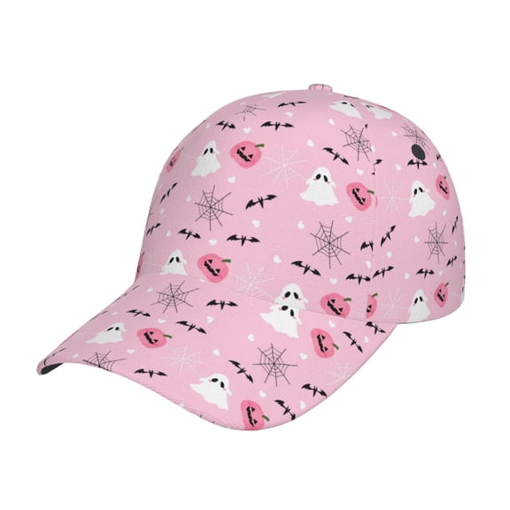 Kdxio Unisex Bat And Pumpkin Pattern Baseball Cap Unisex Washed Classic Adjustable Hat