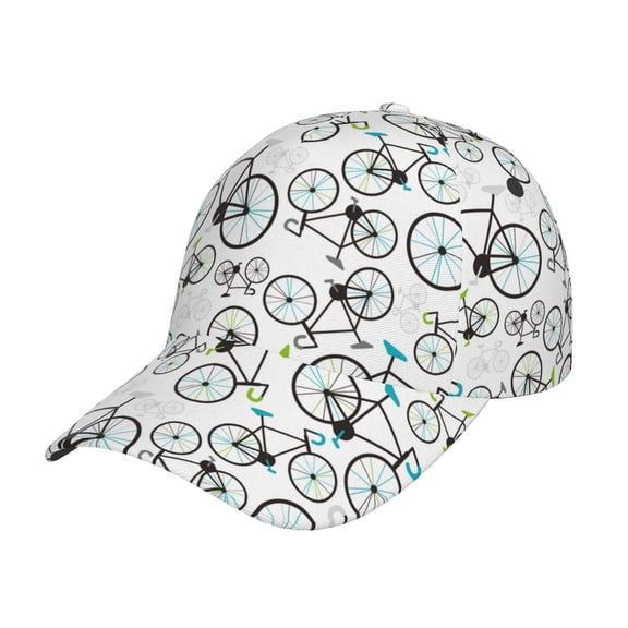Kdxio Unisex Bicycle Pattern Baseball Cap Unisex Washed Classic Adjustable Hat
