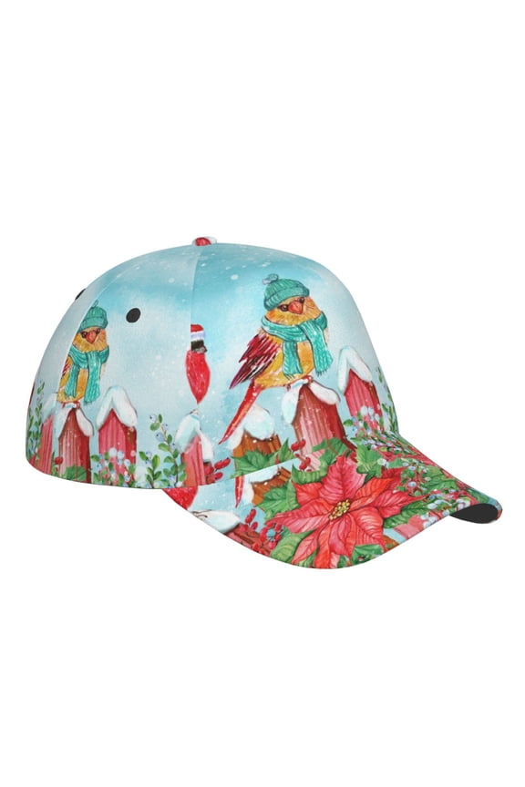 Unisex Birds Pattern Baseball Cap Unisex Washed Classic Adjustable Hat