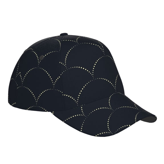 Kdxio Unisex Black Fish scales Pattern Baseball Cap Unisex Washed Classic Adjustable Hat