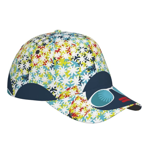 Kdxio Unisex Black Head Woman with Marijuana Hair Pattern Baseball Cap Unisex Washed Classic Adjustable Hat