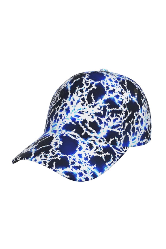 Unisex Blue Lightning2 Pattern Baseball Cap Unisex Washed Classic Adjustable Hat