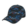 thumbnail image 1 of Kdxio Unisex Blue Sports Car Pattern Baseball Cap Unisex Washed Classic Adjustable Hat, 1 of 8