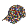 thumbnail image 1 of Kdxio Unisex Bowling Colorful Pattern Baseball Cap Unisex Washed Classic Adjustable Hat, 1 of 5