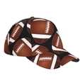 thumbnail image 1 of Kdxio Unisex Brown Football On Black Pattern Baseball Cap Unisex Washed Classic Adjustable Hat, 1 of 1