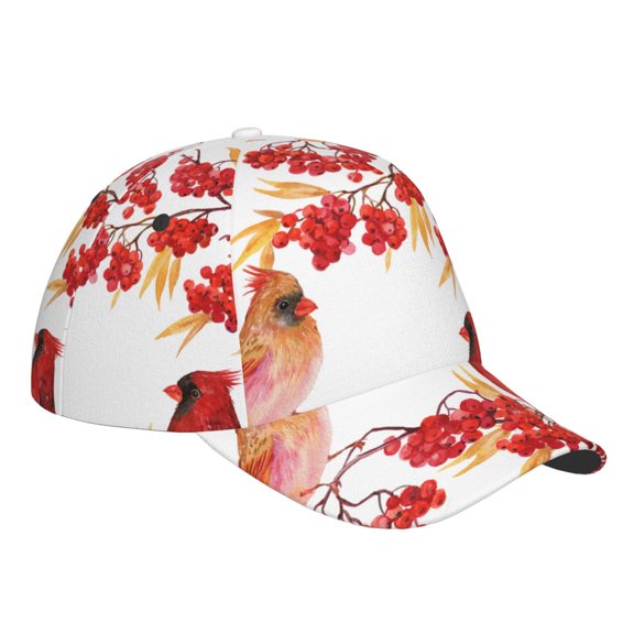 Kdxio Unisex Bullfinch on Branch Pattern Baseball Cap Unisex Washed Classic Adjustable Hat