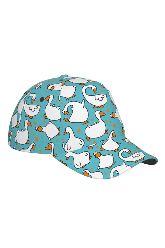Unisex Cartoon Funny Goose Pattern Baseball Cap Unisex Washed Classic Adjustable Hat