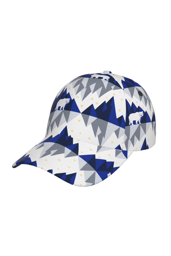 Unisex Cartoon Iceberg Polar Bear Pattern Baseball Cap Unisex Washed Classic Adjustable Hat