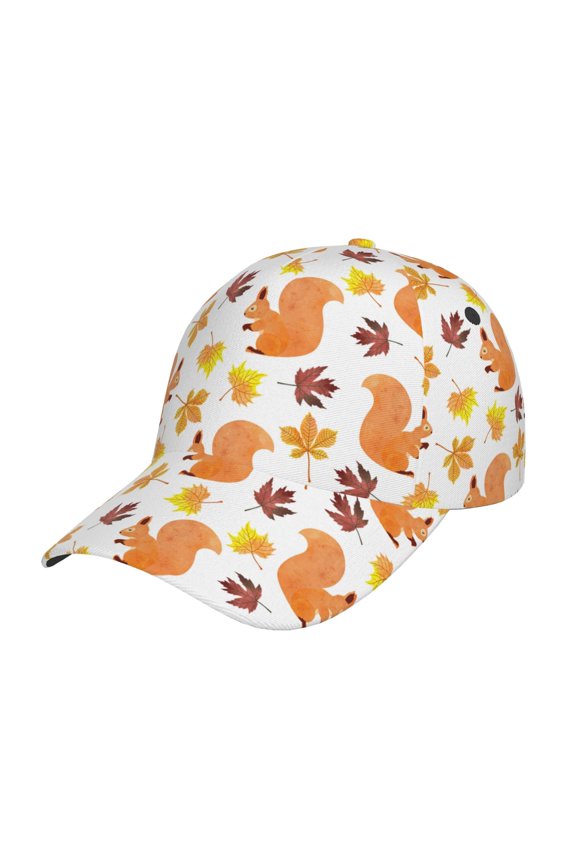 Unisex Cartoon Squirrel Pattern Baseball Cap Unisex Washed Classic Adjustable Hat