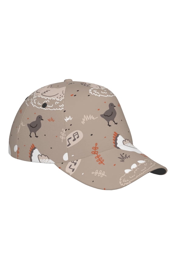 Unisex Chicken Pattern Baseball Cap Unisex Washed Classic Adjustable Hat