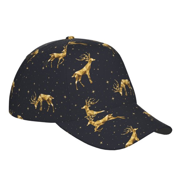 Kdxio Unisex Christmas Deers Pattern Baseball Cap Unisex Washed Classic Adjustable Hat