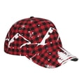 thumbnail image 1 of Kdxio Unisex Christmas Tree Buffalo Plaid Pattern Baseball Cap Unisex Washed Classic Adjustable Hat, 1 of 7