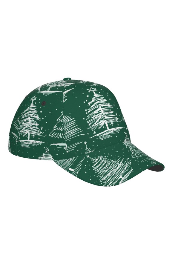 Unisex Christmas Trees Pattern Baseball Cap Unisex Washed Classic Adjustable Hat