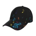 thumbnail image 1 of Kdxio Unisex Color Musical Notes Pattern Baseball Cap Unisex Washed Classic Adjustable Hat, 1 of 5