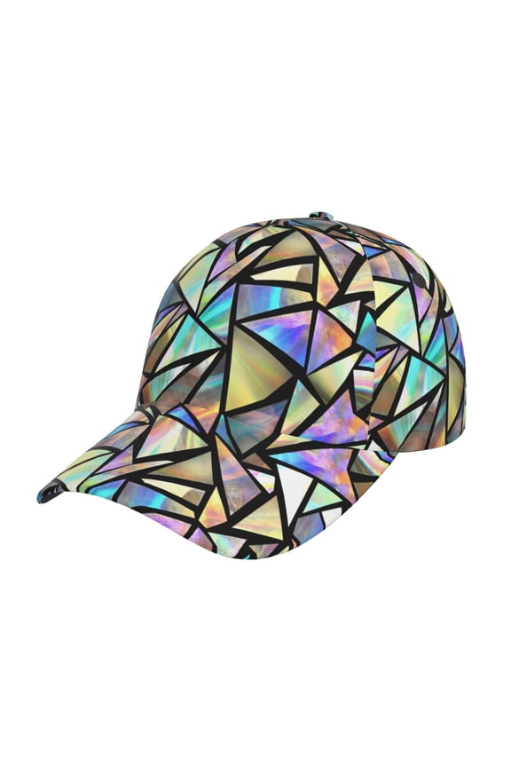 Unisex Colored Glass Pattern Baseball Cap Unisex Washed Classic Adjustable Hat