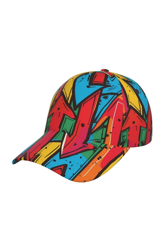 Unisex Colorful Arrow Graffiti Pattern Pattern Baseball Cap Unisex Washed Classic Adjustable Hat