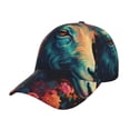 thumbnail image 1 of Kdxio Unisex Colorful Flower Goat Pattern Baseball Cap Unisex Washed Classic Adjustable Hat, 1 of 5