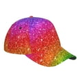 thumbnail image 1 of Kdxio Unisex Colorful Glitter Pattern Baseball Cap Unisex Washed Classic Adjustable Hat, 1 of 7