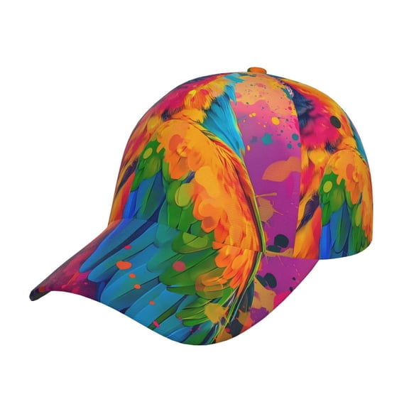 Kdxio Unisex Colorful Parrot Jungle Dream A Pattern Baseball Cap Unisex Washed Classic Adjustable Hat