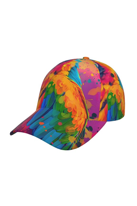 Unisex Colorful Parrot Jungle Dream A Pattern Baseball Cap Unisex Washed Classic Adjustable Hat
