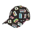 thumbnail image 1 of Kdxio Unisex Colorful Retro Tape Pattern Baseball Cap Unisex Washed Classic Adjustable Hat, 1 of 8