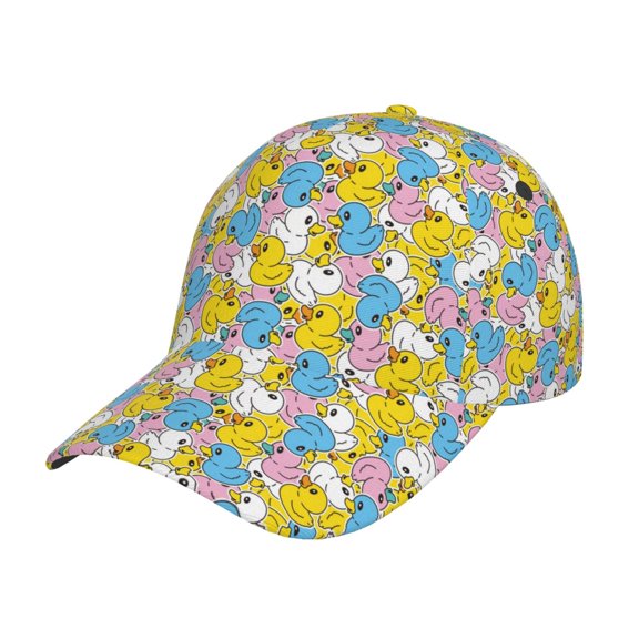 Kdxio Unisex Colorful Rubber Duck 1 Pattern Baseball Cap Unisex Washed Classic Adjustable Hat