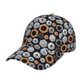 thumbnail image 1 of Kdxio Unisex Colorful Screws Pattern Baseball Cap Unisex Washed Classic Adjustable Hat, 1 of 8