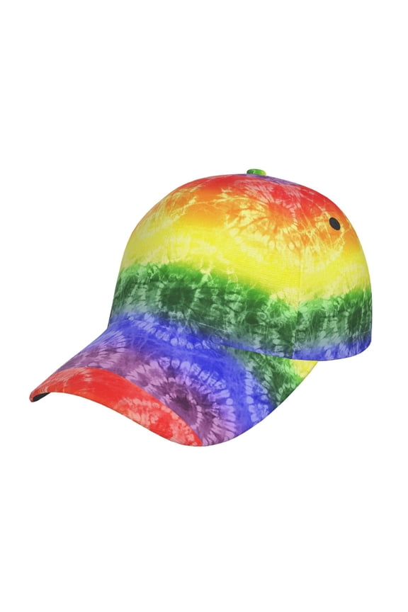 Unisex Colorful Tie Dye Pattern Baseball Cap Unisex Washed Classic Adjustable Hat