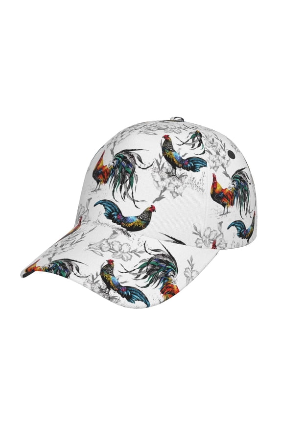 Unisex Cool Chicken Pattern Baseball Cap Unisex Washed Classic Adjustable Hat