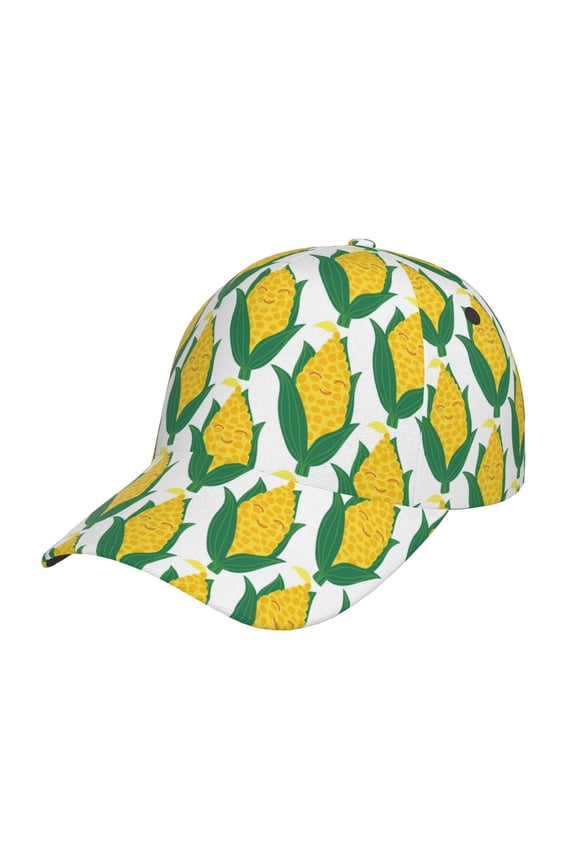 Unisex Corn Cob Pattern Baseball Cap Unisex Washed Classic Adjustable Hat