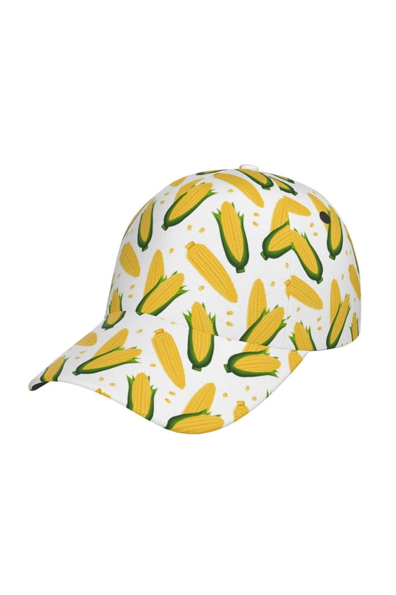 Unisex Corn On The Cob Pattern Baseball Cap Unisex Washed Classic Adjustable Hat