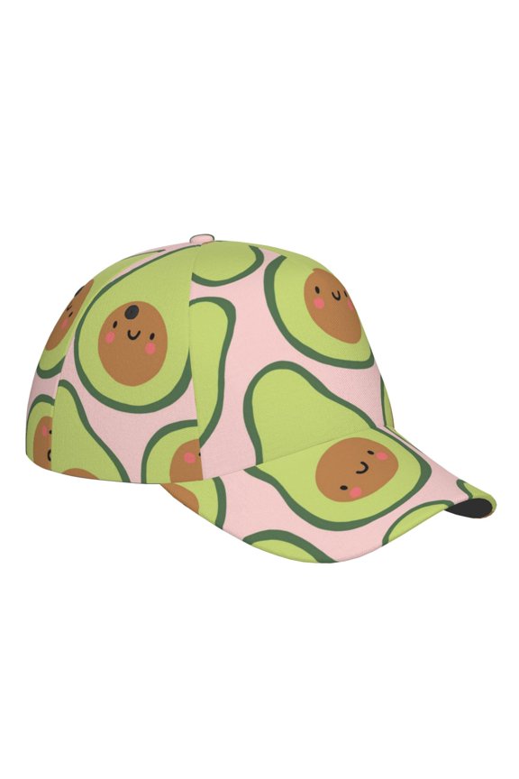Unisex Cute Avocado Pattern Baseball Cap Unisex Washed Classic Adjustable Hat