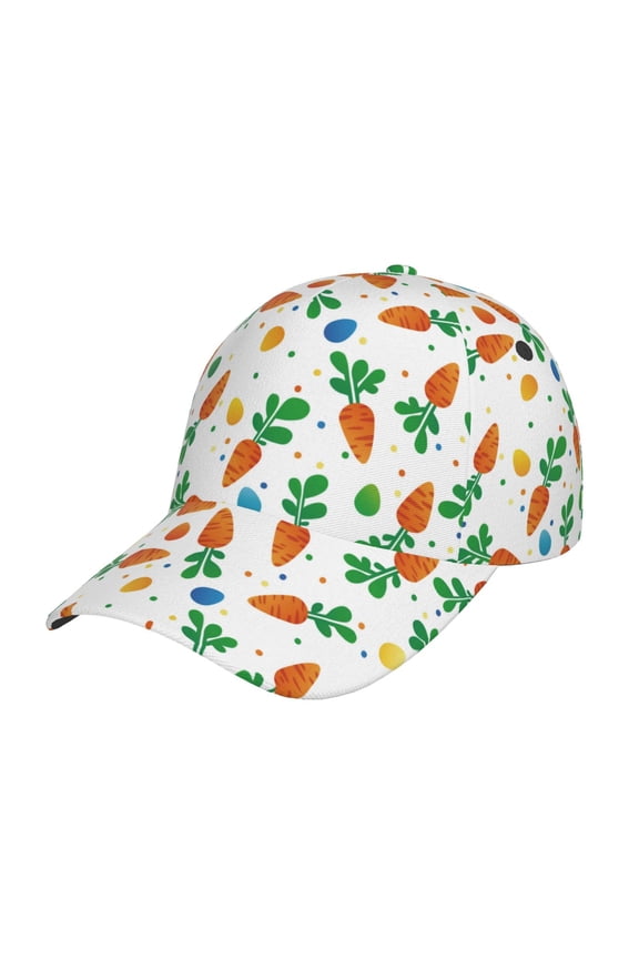 Unisex Cute Carrot Pattern Baseball Cap Unisex Washed Classic Adjustable Hat